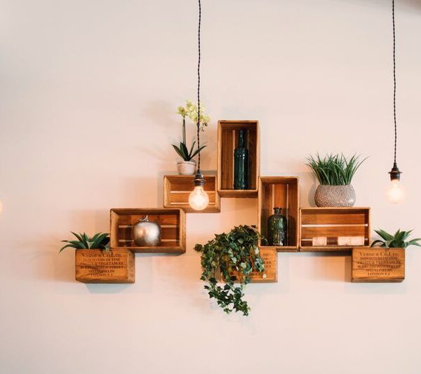 Bamboo Floating Wall Shelves — Set of 3